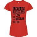 Levels of Wildness Leo Womens Petite Cut T-Shirt Red