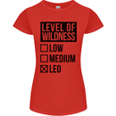 Levels of Wildness Leo Womens Petite Cut T-Shirt Red