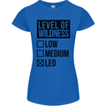 Levels of Wildness Leo Womens Petite Cut T-Shirt Royal Blue