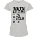 Levels of Wildness Leo Womens Petite Cut T-Shirt Sports Grey