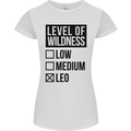 Levels of Wildness Leo Womens Petite Cut T-Shirt White
