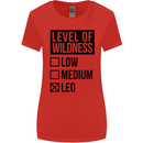 Levels of Wildness Leo Womens Wider Cut T-Shirt Red
