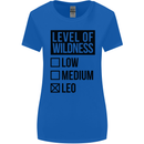 Levels of Wildness Leo Womens Wider Cut T-Shirt Royal Blue