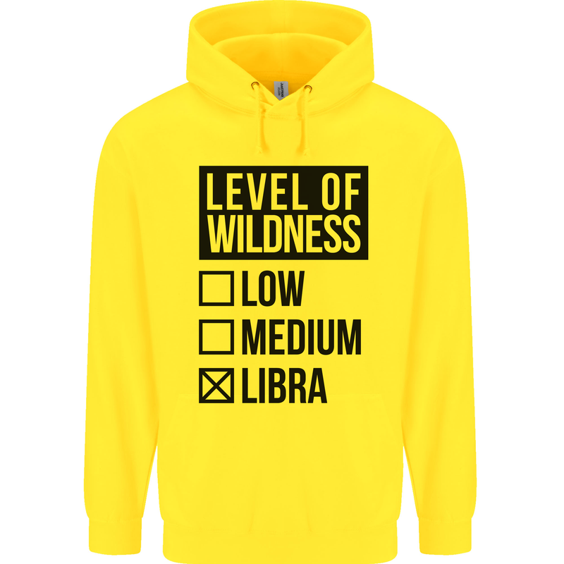 Levels of Wildness Libra Childrens Kids Hoodie Yellow