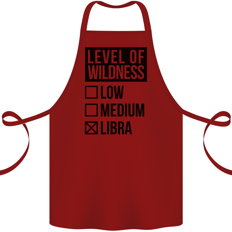 Levels of Wildness Libra Cotton Apron 100% Organic Maroon