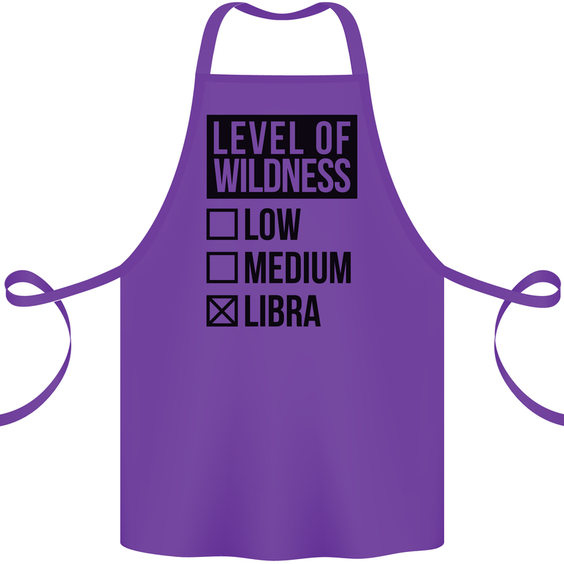 Levels of Wildness Libra Cotton Apron 100% Organic Purple