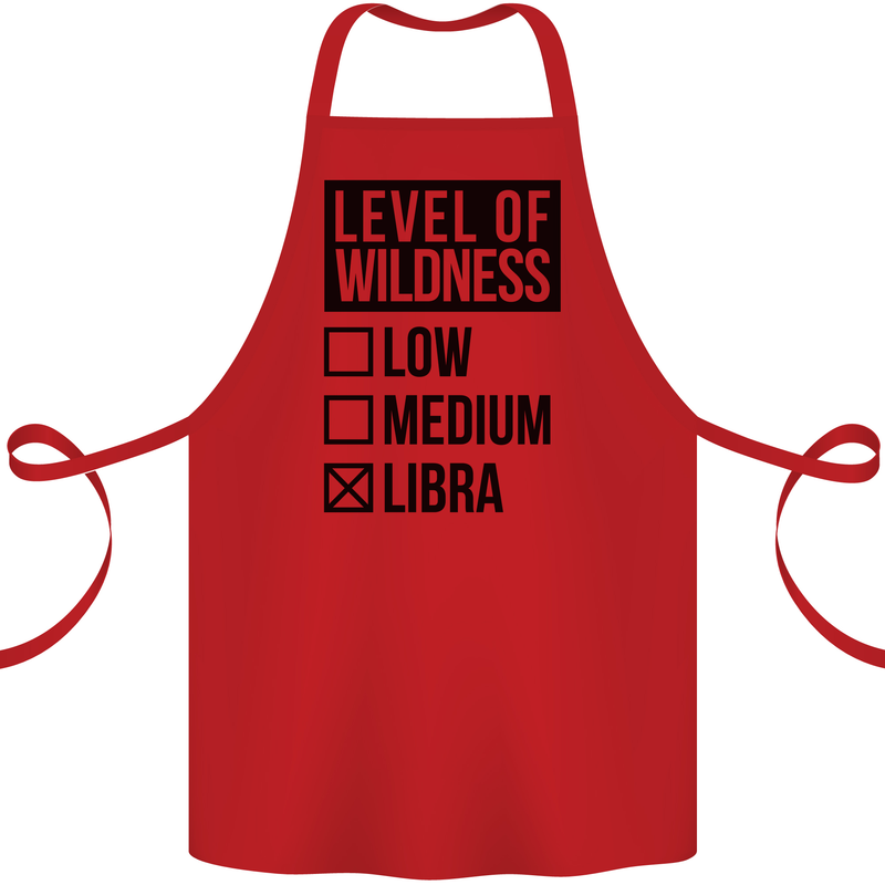 Levels of Wildness Libra Cotton Apron 100% Organic Red