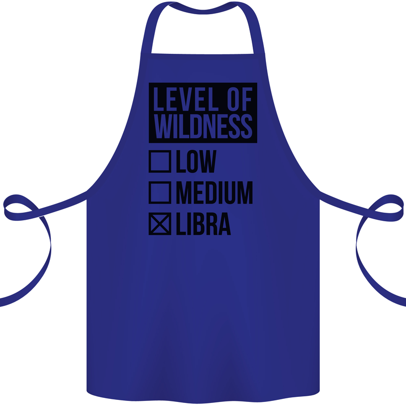 Levels of Wildness Libra Cotton Apron 100% Organic Royal Blue