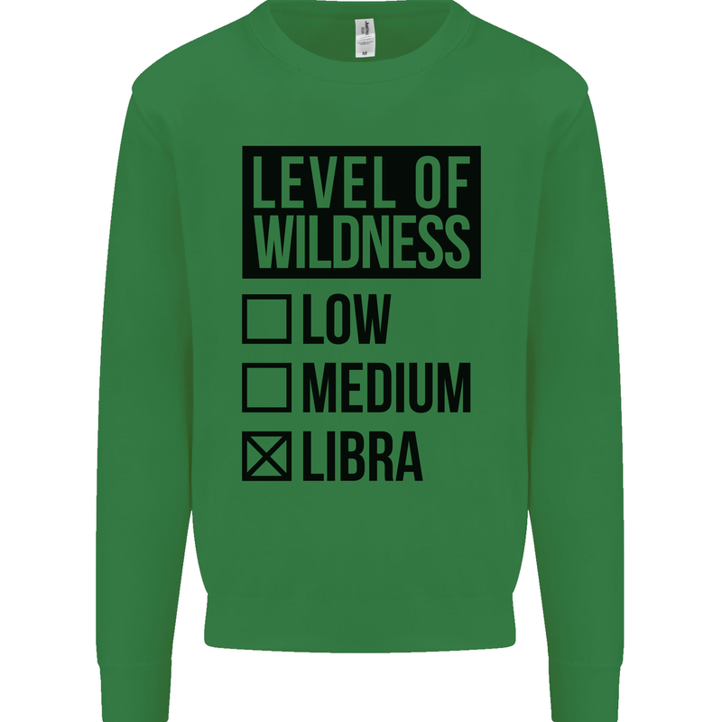 Levels of Wildness Libra Kids Sweatshirt Jumper Irish Green
