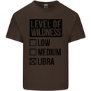 Levels of Wildness Libra Kids T-Shirt Childrens Chocolate