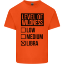 Levels of Wildness Libra Kids T-Shirt Childrens Orange