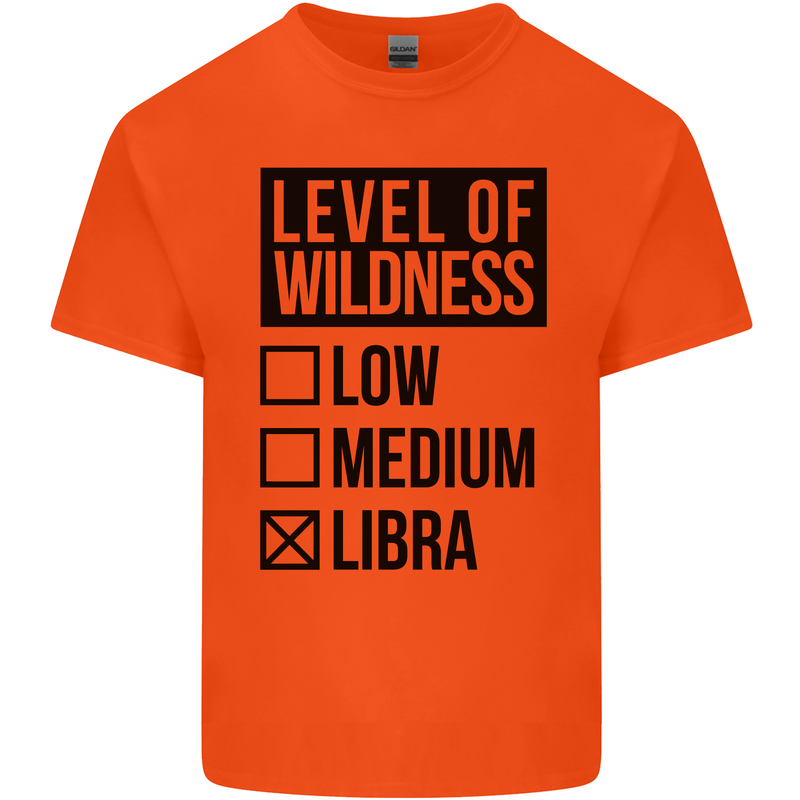 Levels of Wildness Libra Kids T-Shirt Childrens Orange