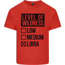 Levels of Wildness Libra Kids T-Shirt Childrens Red