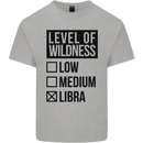 Levels of Wildness Libra Kids T-Shirt Childrens Sports Grey