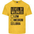 Levels of Wildness Libra Kids T-Shirt Childrens Yellow