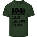 Levels of Wildness Libra Mens Cotton T-Shirt Tee Top Forest Green