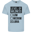 Levels of Wildness Libra Mens Cotton T-Shirt Tee Top Light Blue