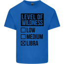 Levels of Wildness Libra Mens Cotton T-Shirt Tee Top Royal Blue