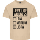 Levels of Wildness Libra Mens Cotton T-Shirt Tee Top Sand