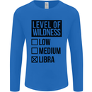 Levels of Wildness Libra Mens Long Sleeve T-Shirt Royal Blue