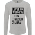 Levels of Wildness Libra Mens Long Sleeve T-Shirt Sports Grey