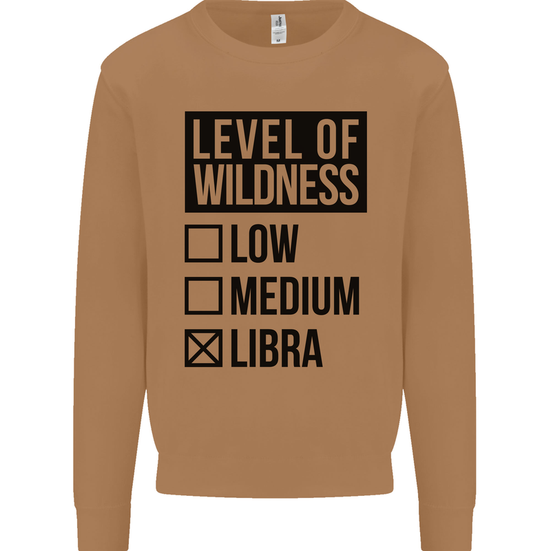 Levels of Wildness Libra Mens Sweatshirt Jumper Caramel Latte