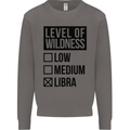 Levels of Wildness Libra Mens Sweatshirt Jumper Charcoal
