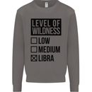 Levels of Wildness Libra Mens Sweatshirt Jumper Charcoal