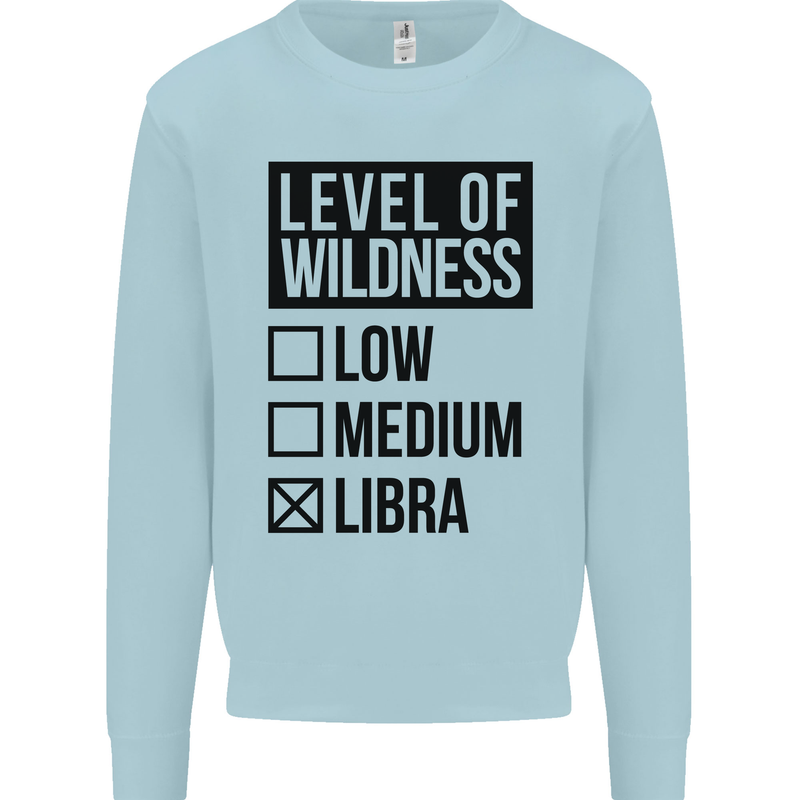 Levels of Wildness Libra Mens Sweatshirt Jumper Light Blue