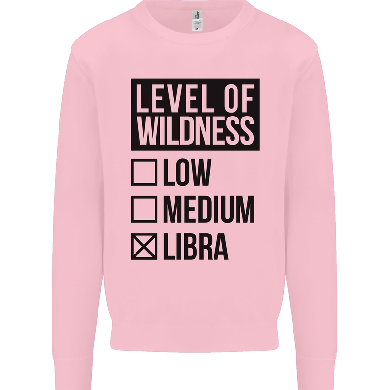 Levels of Wildness Libra Mens Sweatshirt Jumper Light Pink