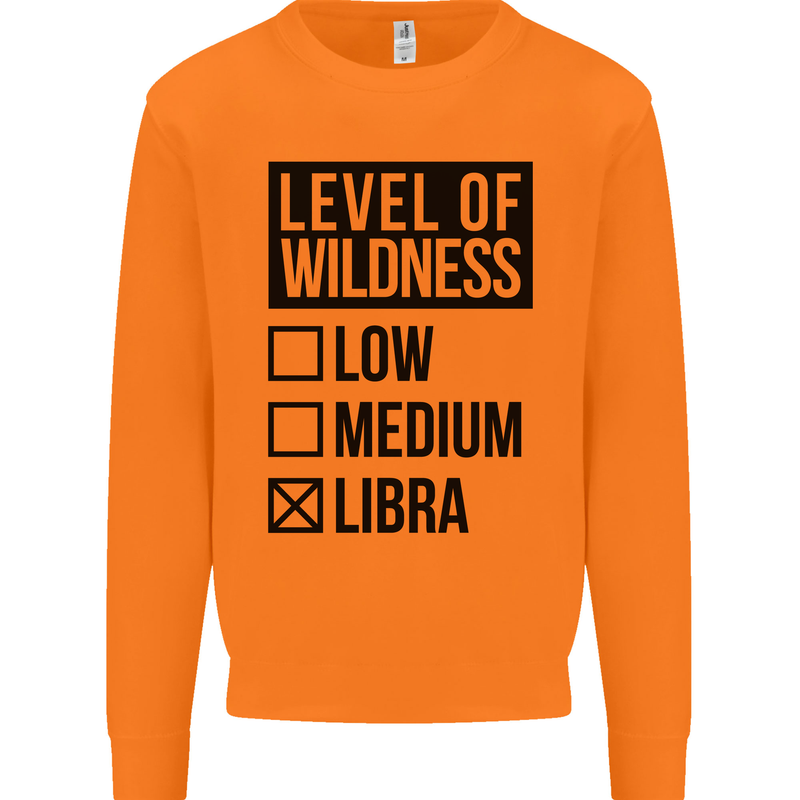 Levels of Wildness Libra Mens Sweatshirt Jumper Orange