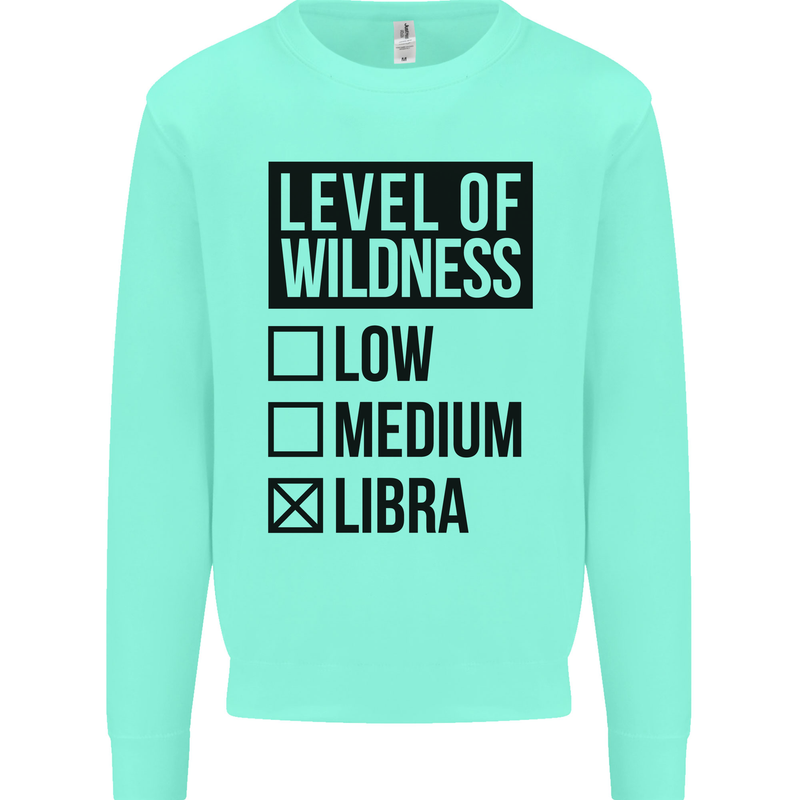 Levels of Wildness Libra Mens Sweatshirt Jumper Peppermint