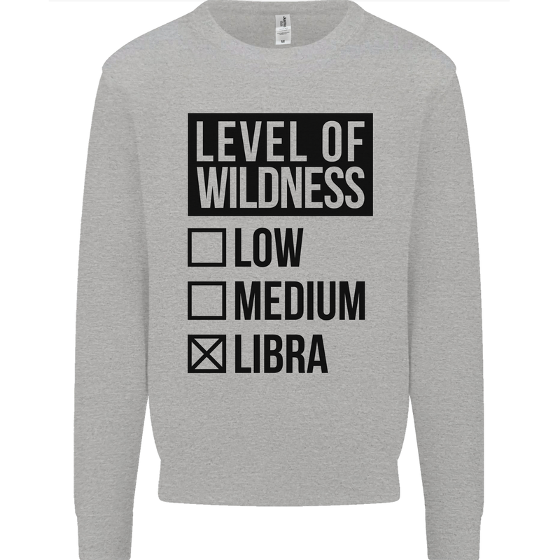 Levels of Wildness Libra Mens Sweatshirt Jumper Sports Grey