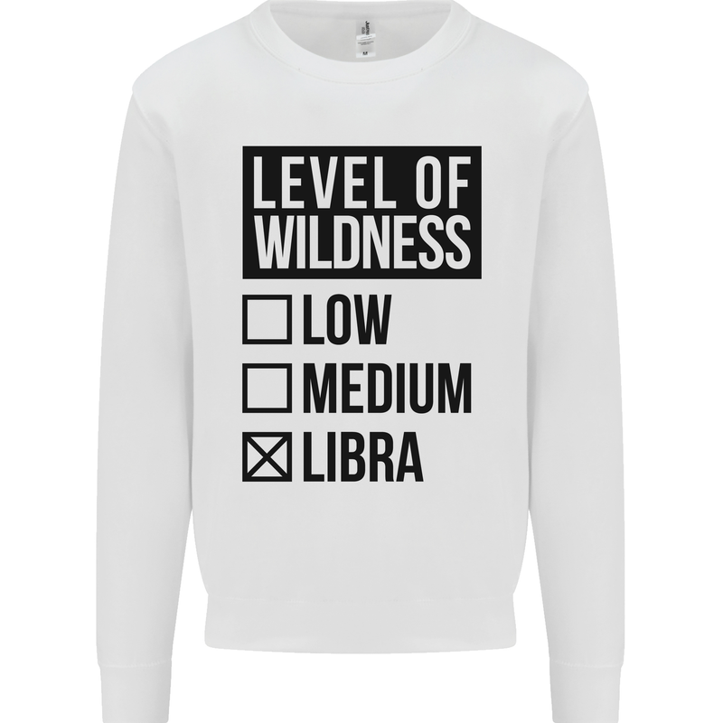 Levels of Wildness Libra Mens Sweatshirt Jumper White