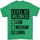 Levels of Wildness Libra Mens T-Shirt Cotton Gildan Irish Green