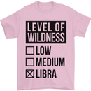 Levels of Wildness Libra Mens T-Shirt Cotton Gildan Light Pink