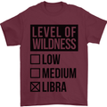 Levels of Wildness Libra Mens T-Shirt Cotton Gildan Maroon