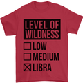Levels of Wildness Libra Mens T-Shirt Cotton Gildan Red