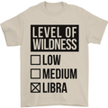 Levels of Wildness Libra Mens T-Shirt Cotton Gildan Sand