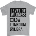 Levels of Wildness Libra Mens T-Shirt Cotton Gildan Sports Grey