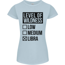 Levels of Wildness Libra Womens Petite Cut T-Shirt Light Blue