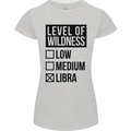 Levels of Wildness Libra Womens Petite Cut T-Shirt Sports Grey