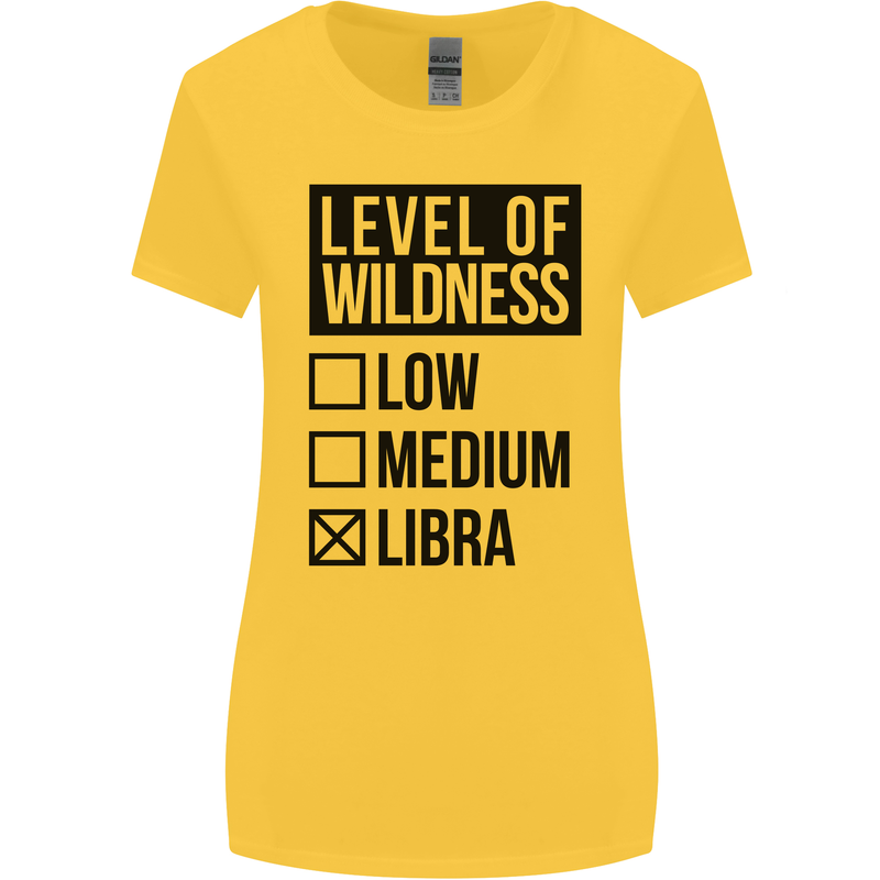 Levels of Wildness Libra Womens Wider Cut T-Shirt Yellow