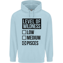 Levels of Wildness Pisces Childrens Kids Hoodie Light Blue