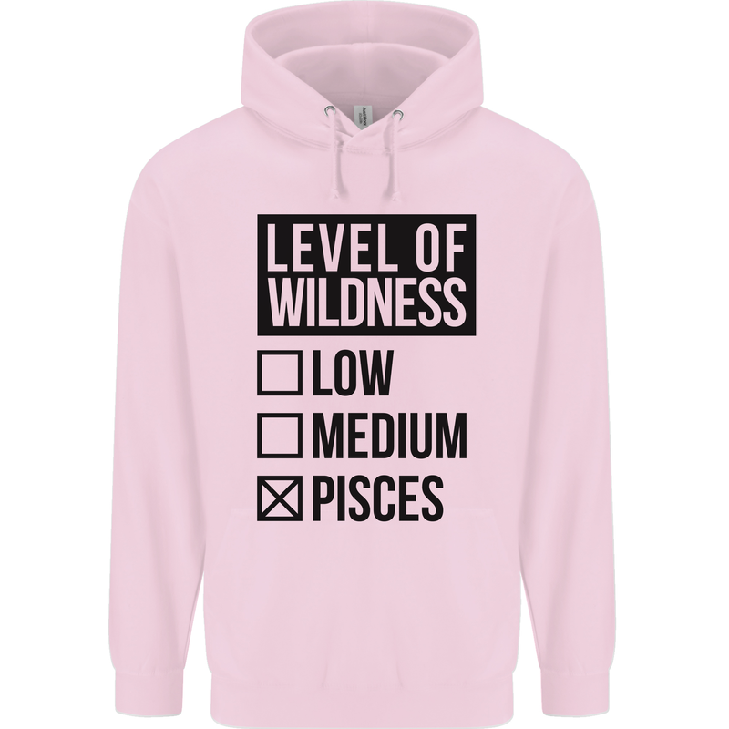 Levels of Wildness Pisces Childrens Kids Hoodie Light Pink