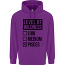 Levels of Wildness Pisces Childrens Kids Hoodie Purple