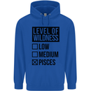 Levels of Wildness Pisces Childrens Kids Hoodie Royal Blue