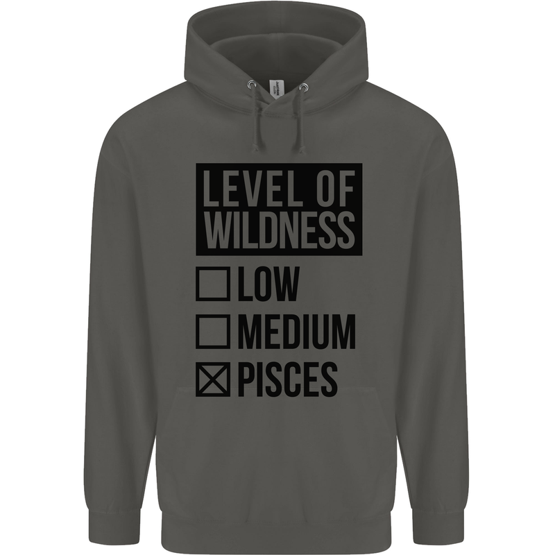 Levels of Wildness Pisces Childrens Kids Hoodie Storm Grey