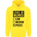 Levels of Wildness Pisces Childrens Kids Hoodie Yellow