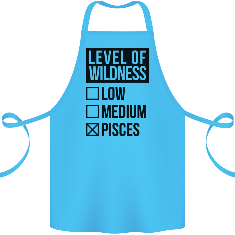 Levels of Wildness Pisces Cotton Apron 100% Organic Turquoise